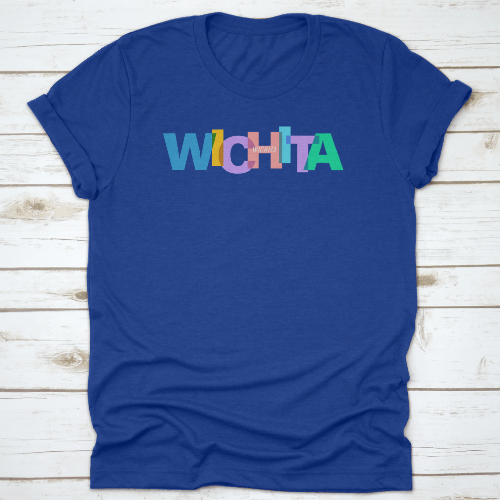 A stylish cotton tee featuring the word 'Wichita', perfect for exploring the city.