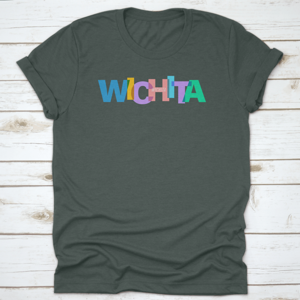 A stylish cotton tee featuring the word 'Wichita', perfect for exploring the city.