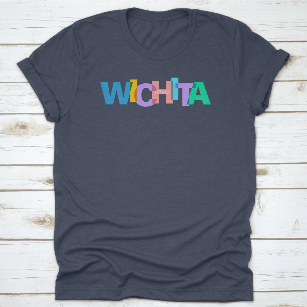 A stylish cotton tee featuring the word 'Wichita', perfect for exploring the city.
