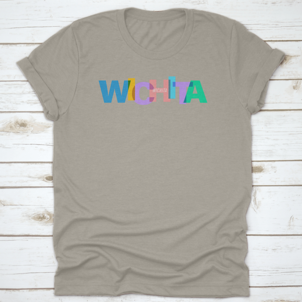 A stylish cotton tee featuring the word 'Wichita', perfect for exploring the city.