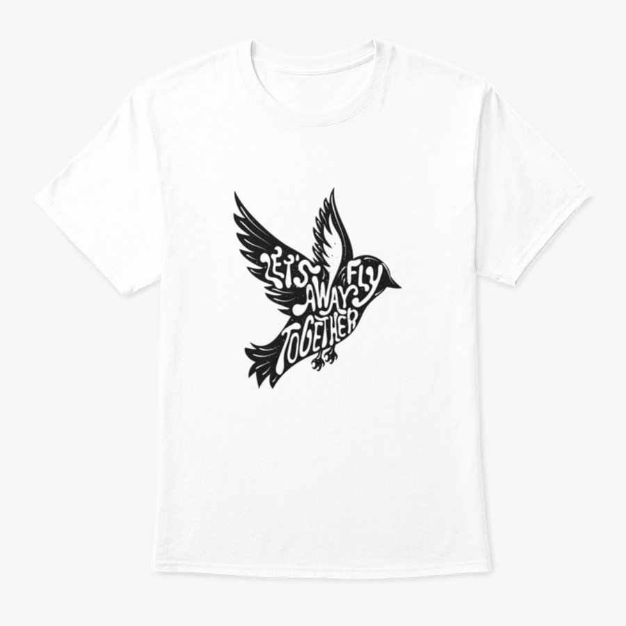 A stylish T-shirt featuring a flying bird design, symbolizing freedom and adventure, made from soft cotton fabric.