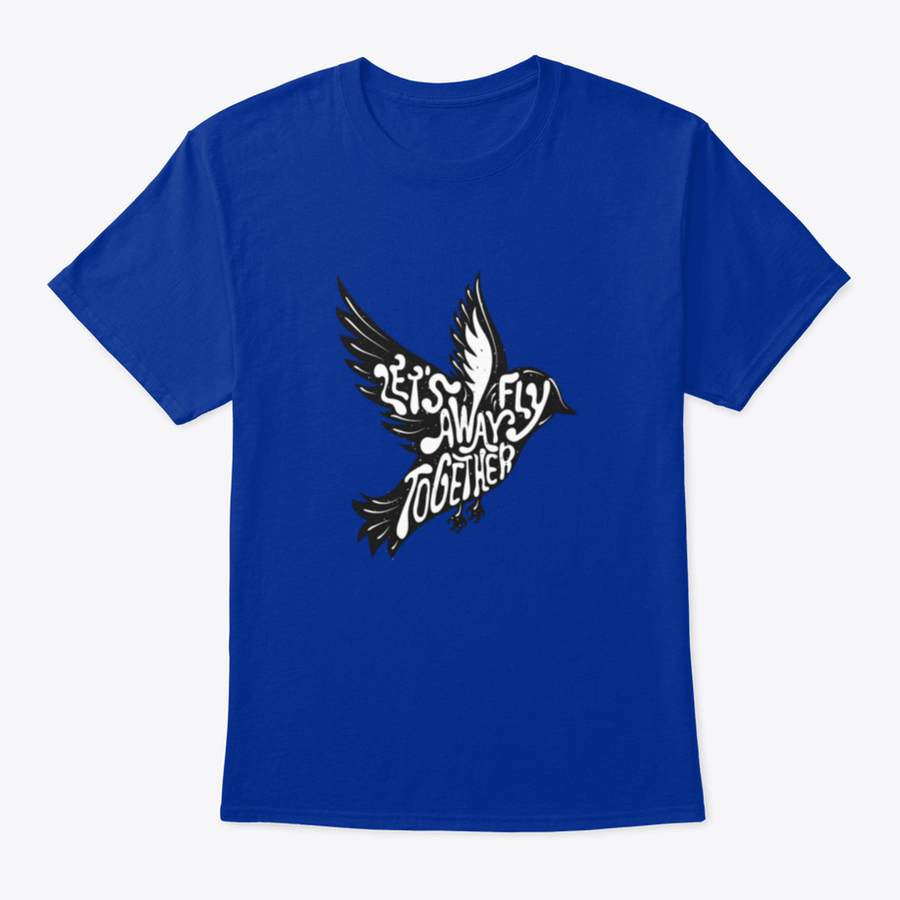 A stylish T-shirt featuring a flying bird design, symbolizing freedom and adventure, made from soft cotton fabric.