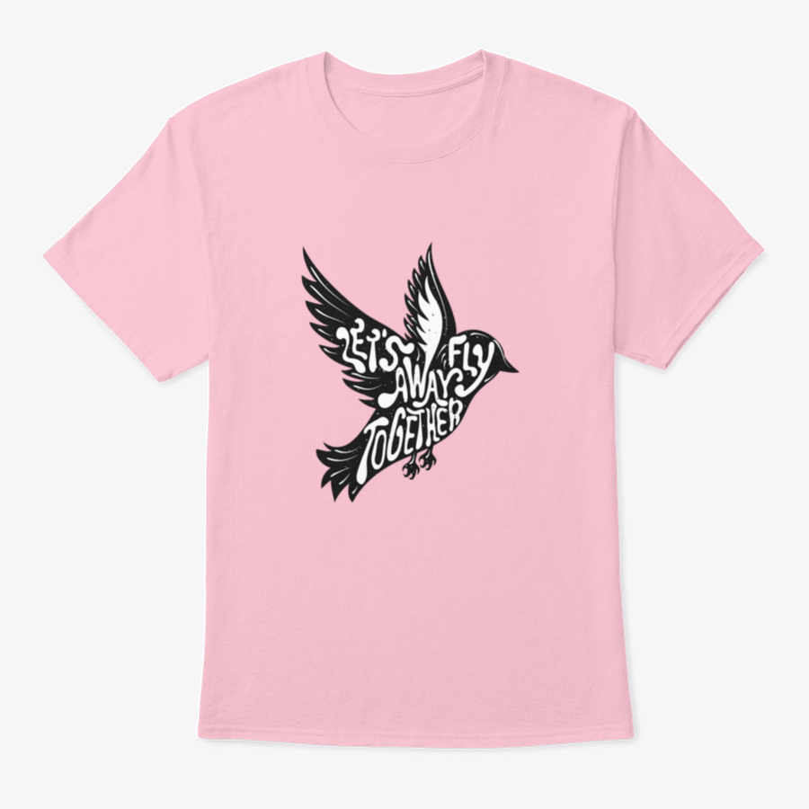A stylish T-shirt featuring a flying bird design, symbolizing freedom and adventure, made from soft cotton fabric.