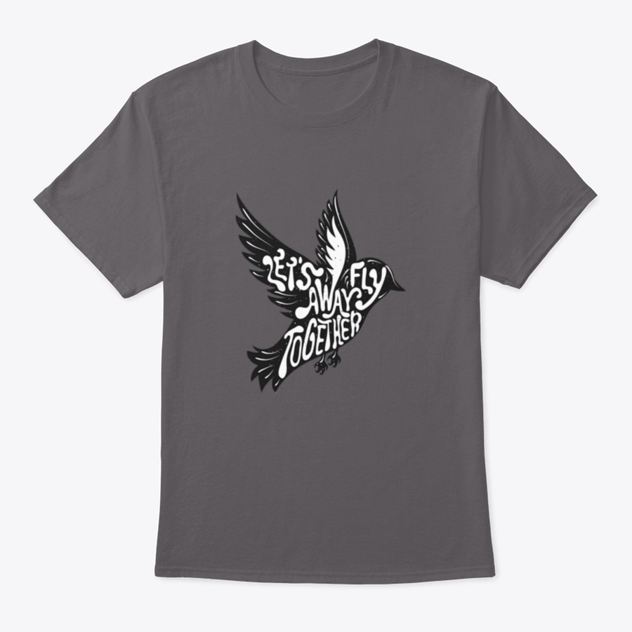 A stylish T-shirt featuring a flying bird design, symbolizing freedom and adventure, made from soft cotton fabric.