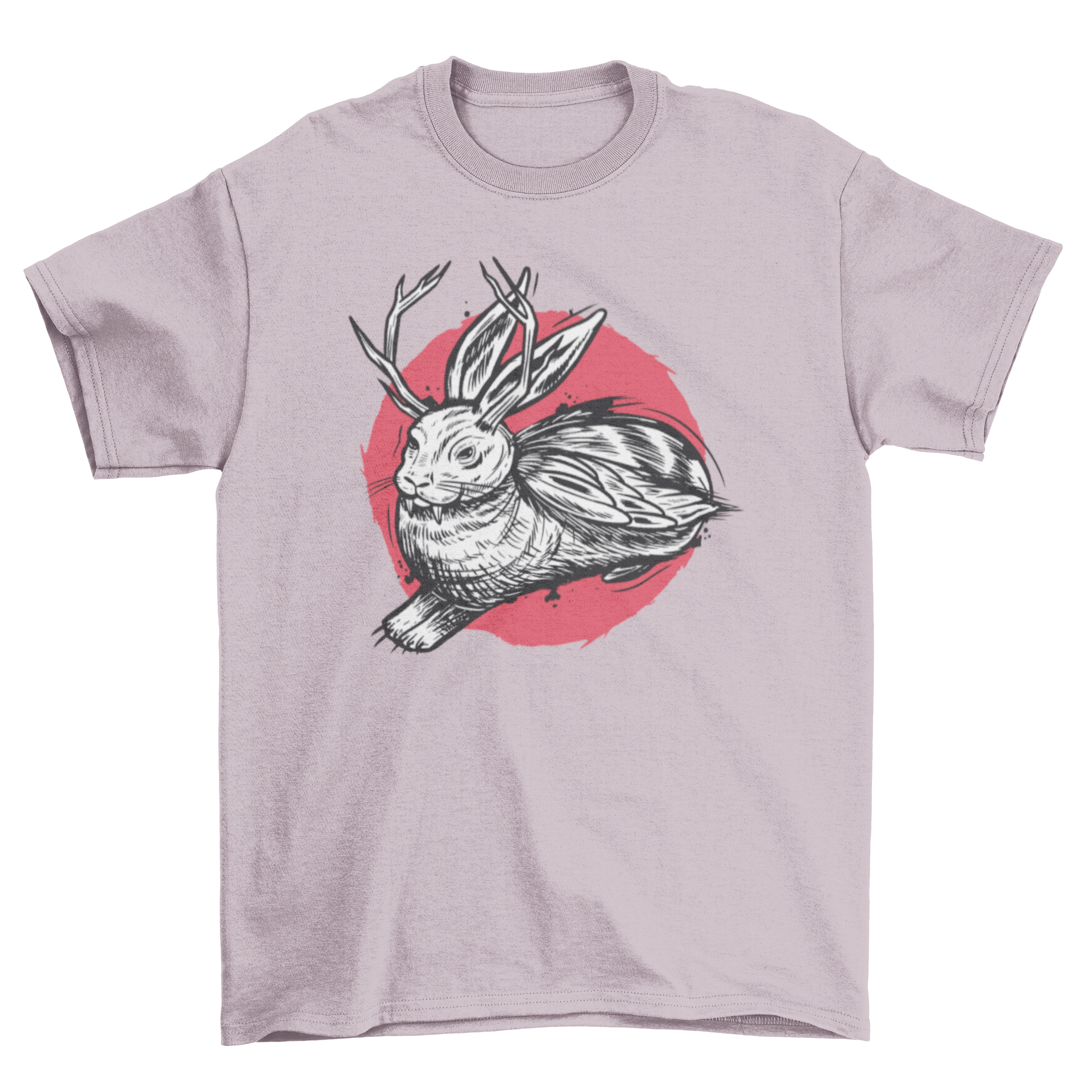 Wolpertinger t-shirt featuring a whimsical design of a legendary Germanic creature, showcasing vibrant colors and intricate details.