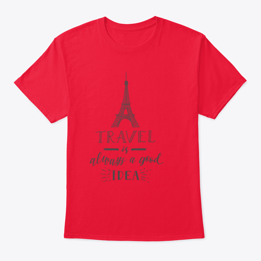 A stylish T-shirt featuring a sketch of the Eiffel Tower, made from 100% cotton, perfect for travel enthusiasts.