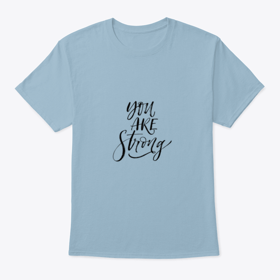 Hand-drawn inspirational quote card featuring the phrase 'You Are Strong' in modern brush style, showcasing a motivational design.