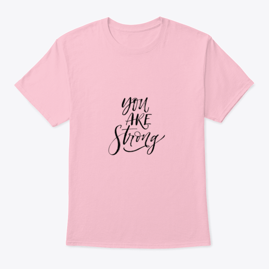 Hand-drawn inspirational quote card featuring the phrase 'You Are Strong' in modern brush style, showcasing a motivational design.