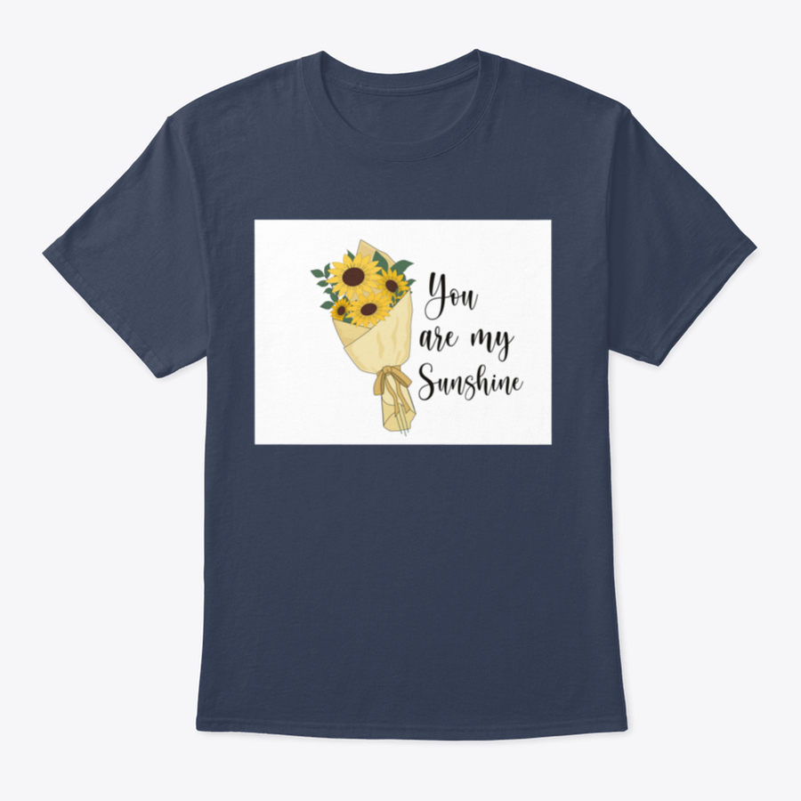 You Are Sunshine T-shirt featuring a vibrant sunflower watercolor design, made from soft cotton fabric.