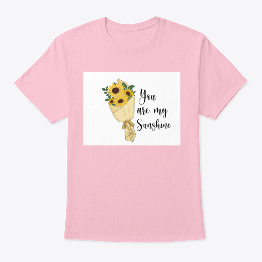 You Are Sunshine T-shirt featuring a vibrant sunflower watercolor design, made from soft cotton fabric.
