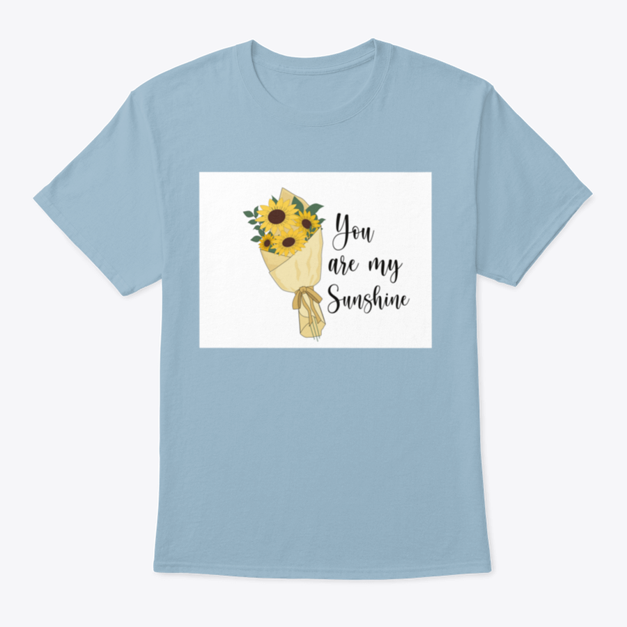 You Are Sunshine T-shirt featuring a vibrant sunflower watercolor design, made from soft cotton fabric.