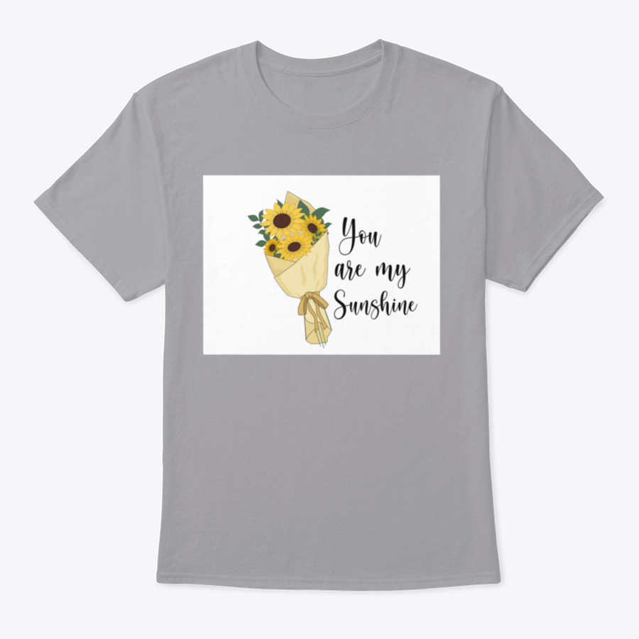 You Are Sunshine T-shirt featuring a vibrant sunflower watercolor design, made from soft cotton fabric.