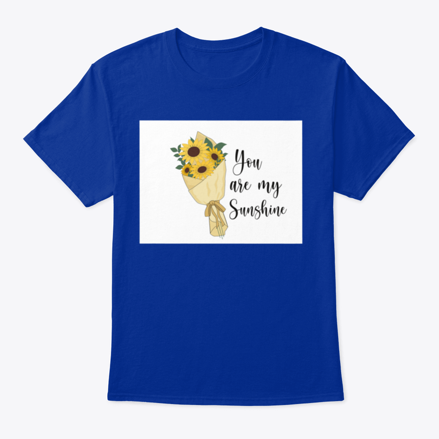You Are Sunshine T-shirt featuring a vibrant sunflower watercolor design, made from soft cotton fabric.