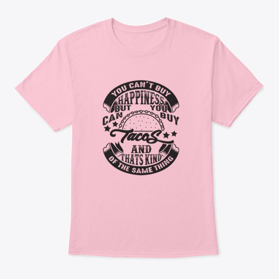 A comfortable 'You Can't Buy Happiness' T-Shirt displayed on a mannequin, showcasing its classic fit and soft fabric.