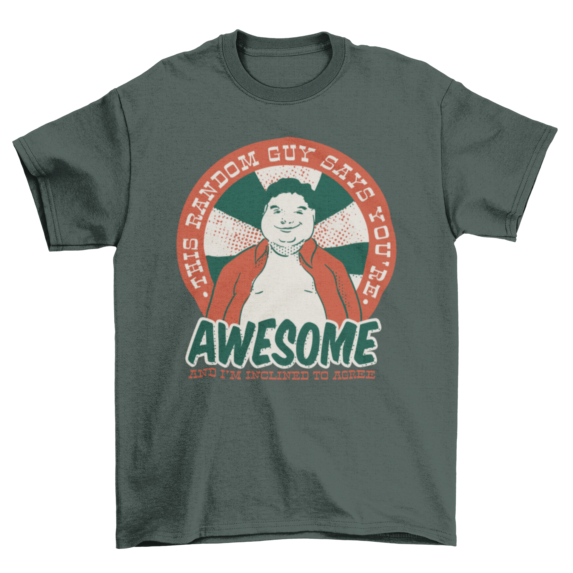 You're Awesome Friendly T-Shirt featuring a cheerful character and positive quote.