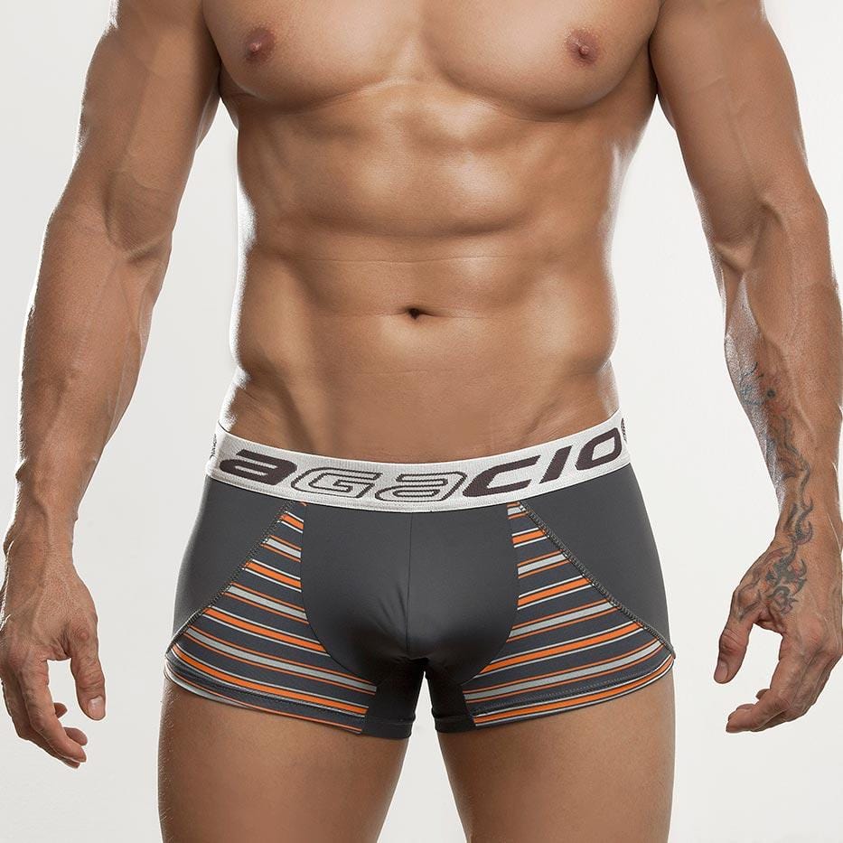 Agacio AG5834 Boxer featuring sporty design, cotton and spandex fabric, and stylish logo waist band.