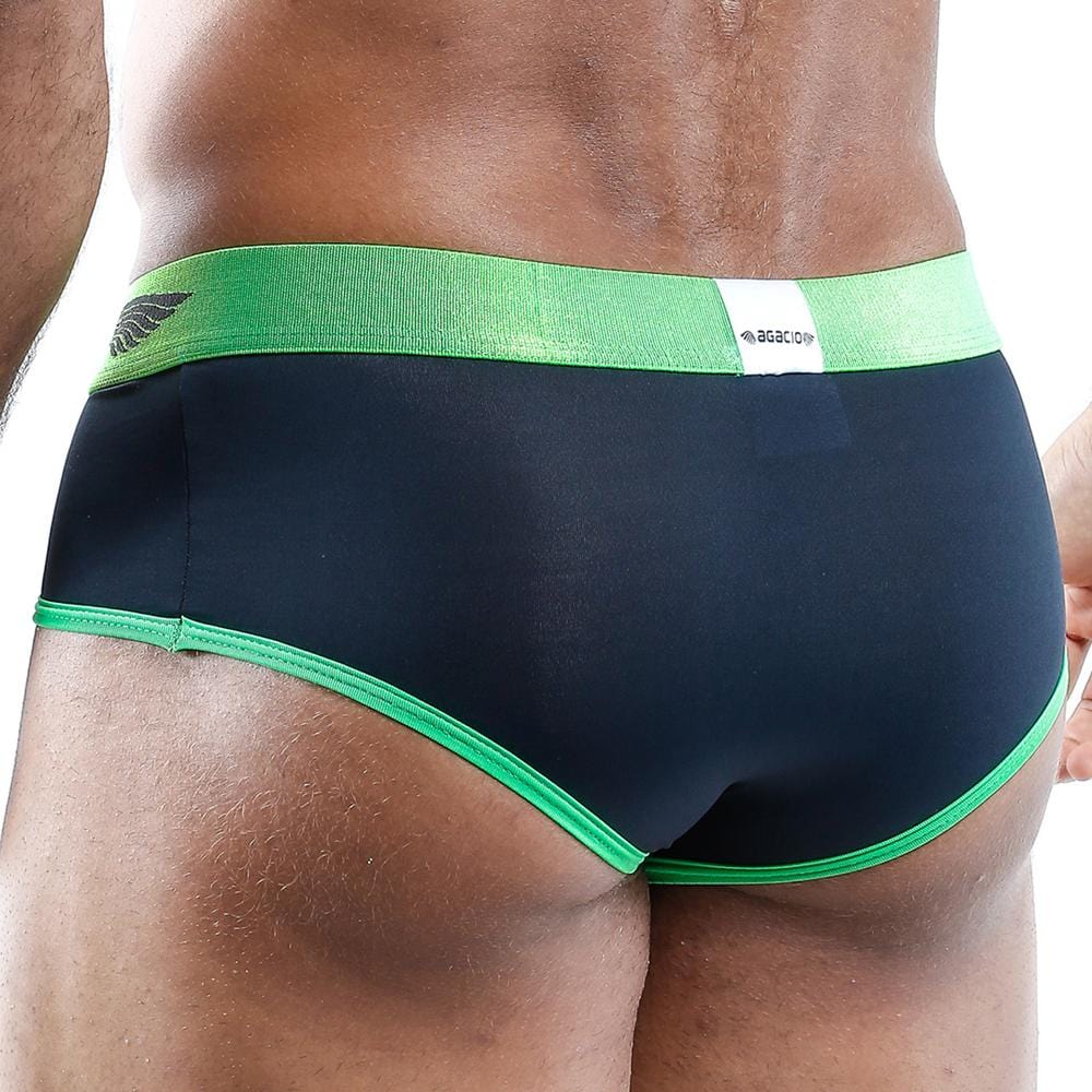 Agacio AGH007 Union Brief showcasing smooth fabric, thick piping, and supportive design for men.