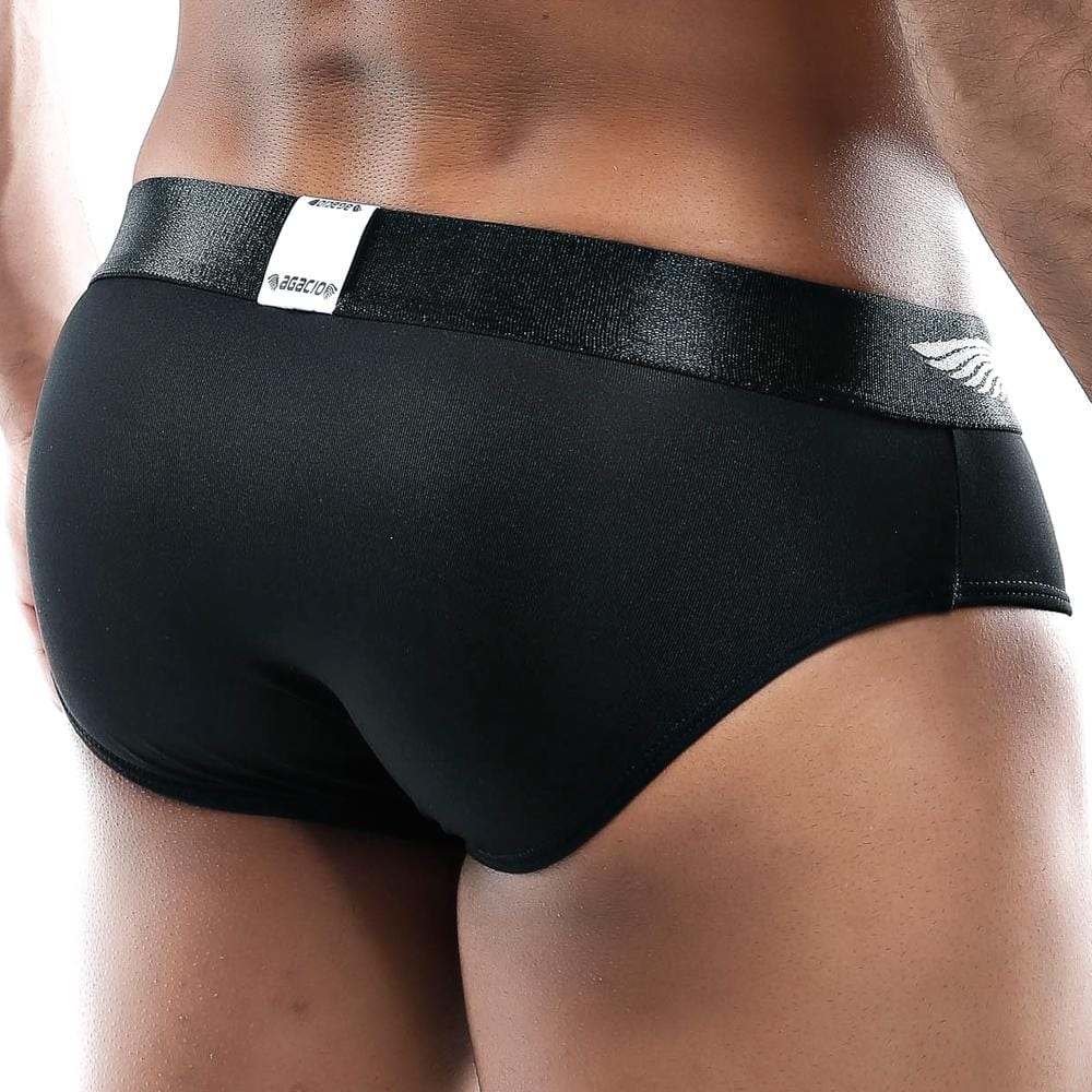 Agacio AGJ012 Brief showcasing a sleek design with subtle texture, perfect for enhancing masculine contours.
