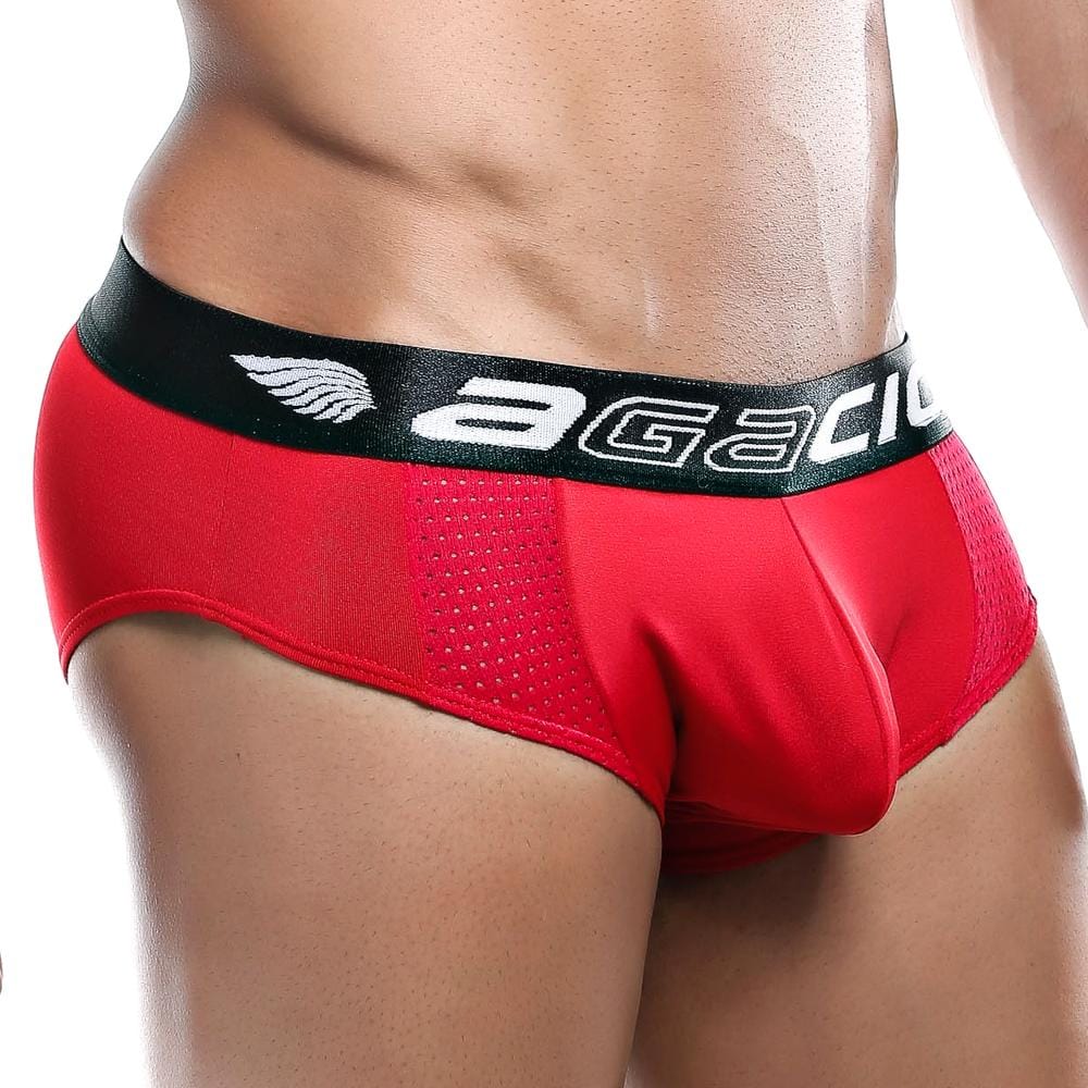 Agacio AGJ012 Brief showcasing a sleek design with subtle texture, perfect for enhancing masculine contours.