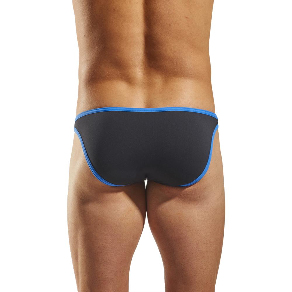 Cocksox CX01BD Brief in ink blue with stylish contrast binding, made from Supplex fabric for comfort and support.
