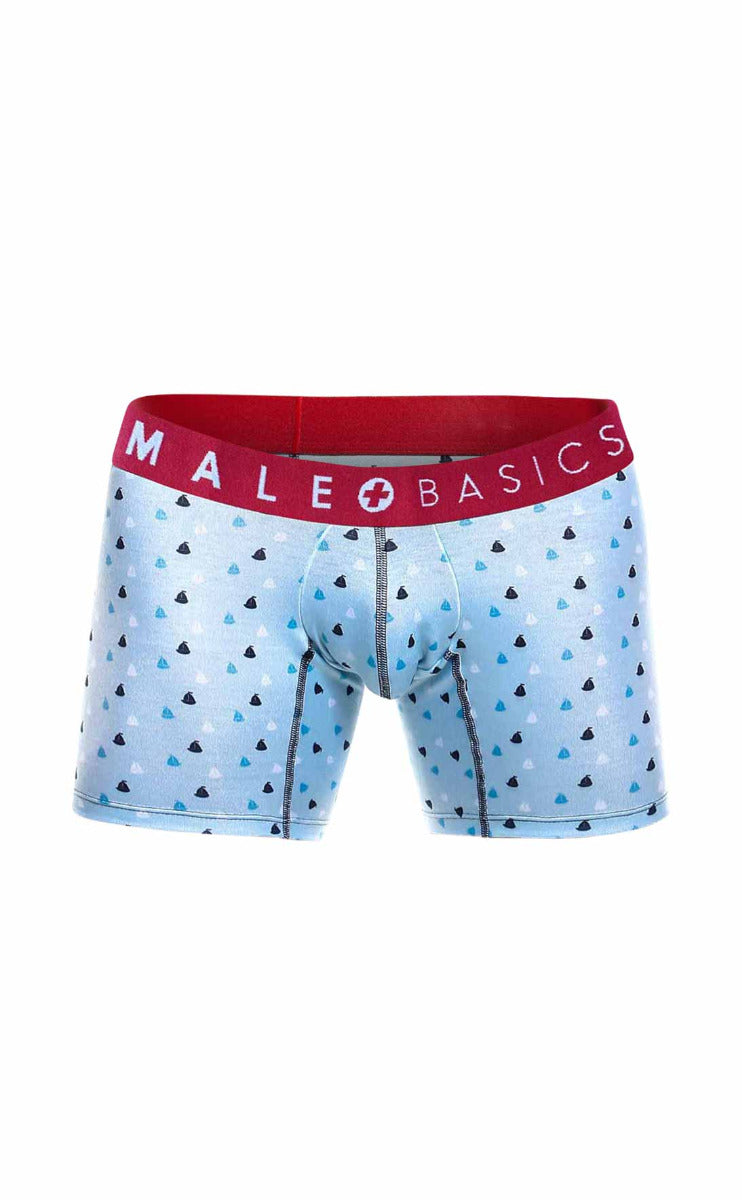 MaleBasics 3-Pack Boxer Brief Prints featuring unique designs including boats and marine patterns, crafted from soft viscose fabric.