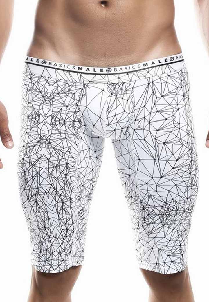 Malebasics Athletic New Hipster Boxer Brief MB204 featuring retro-car and pixel prints, made from soft polyester and spandex blend.