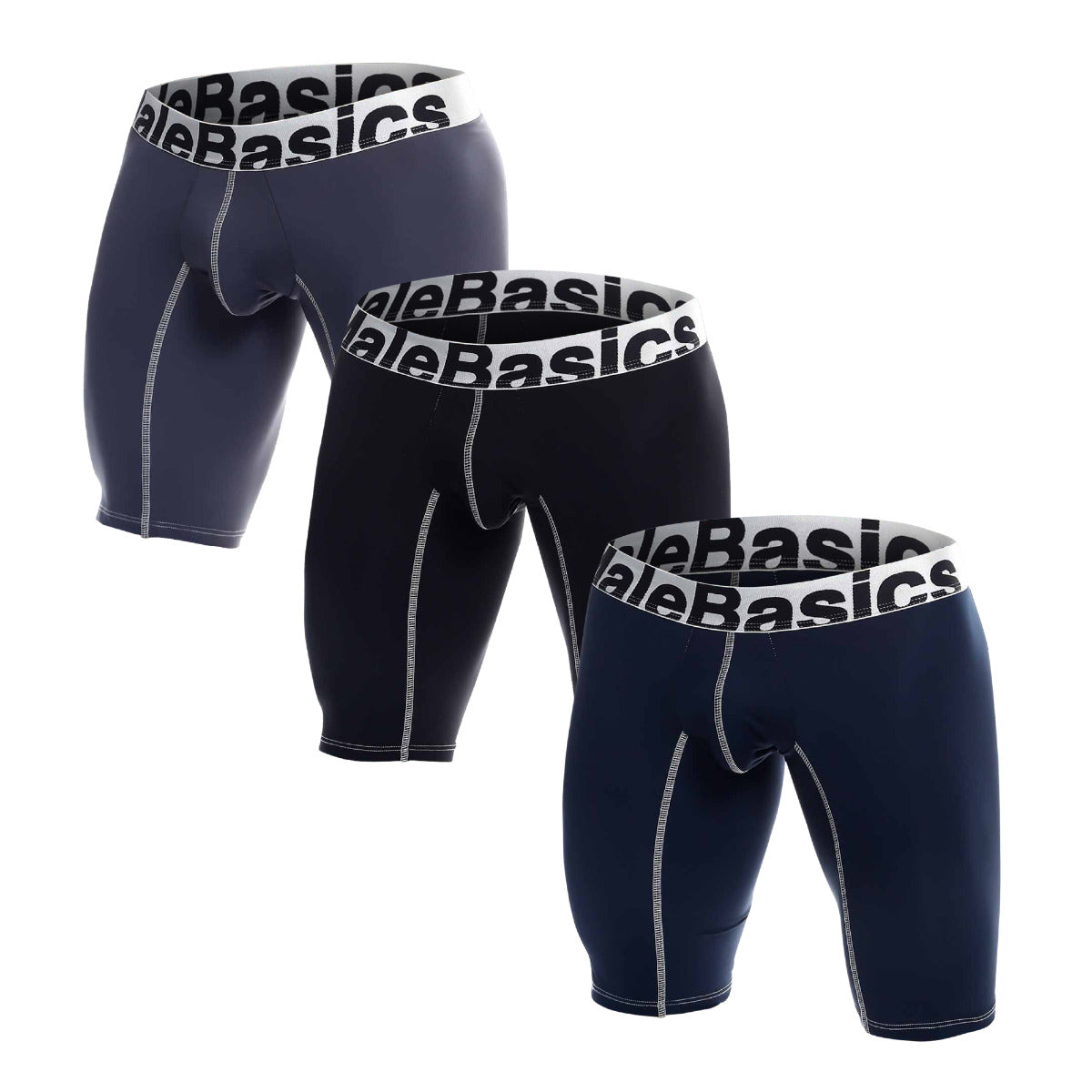MaleBasics Microfiber Athletic Boxer featuring a sleek design, made from a premium blend of microfiber polyester and lycra, ideal for comfort and performance.