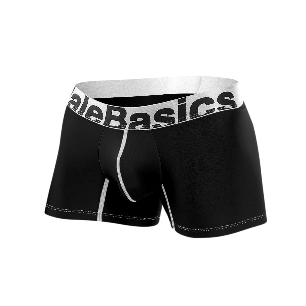 MaleBasics Microfiber Boxer featuring a snug fit, wide waistband, and precision stitching, designed for comfort and style.
