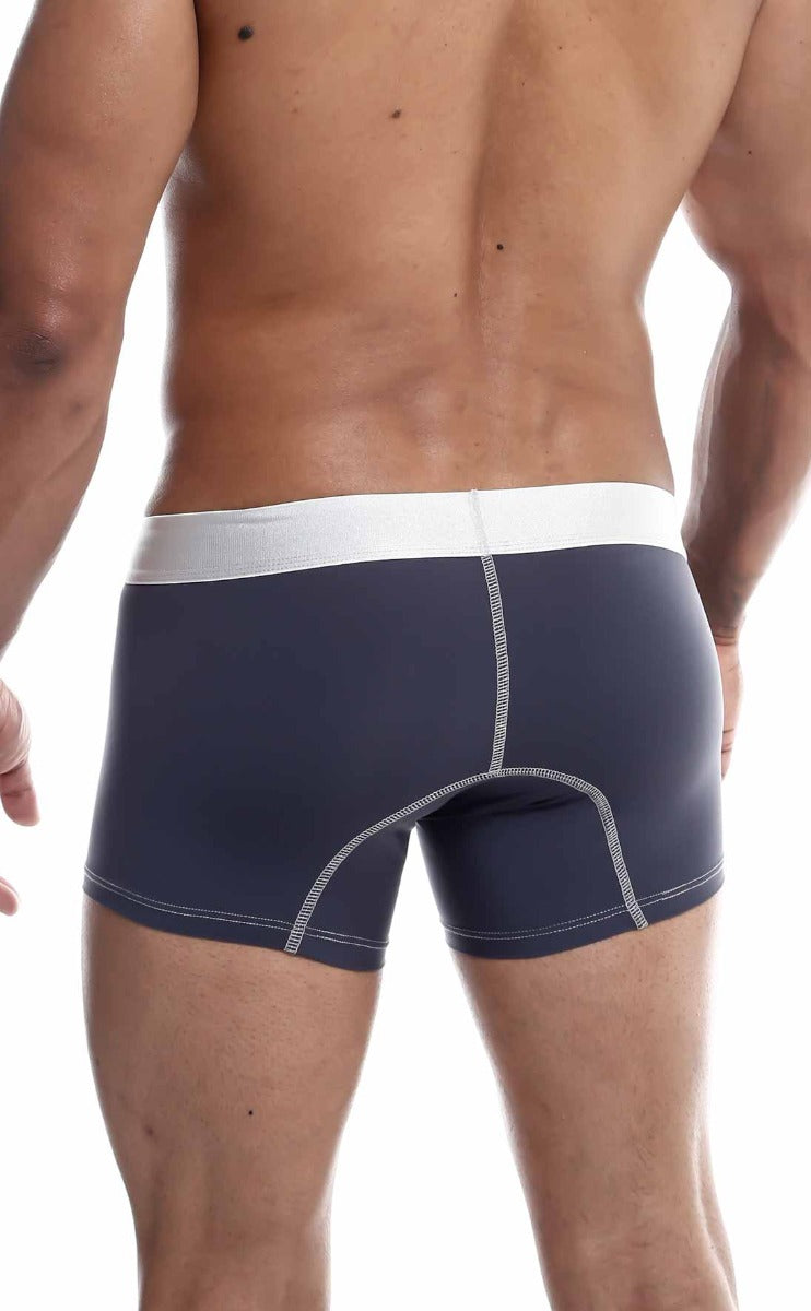 MaleBasics Microfiber Boxer featuring a snug fit, wide waistband, and precision stitching, designed for comfort and style.