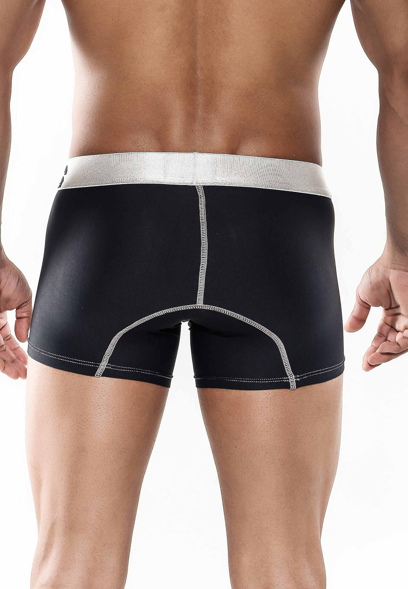 MaleBasics Microfiber Boxer featuring a snug fit, wide waistband, and precision stitching, designed for comfort and style.