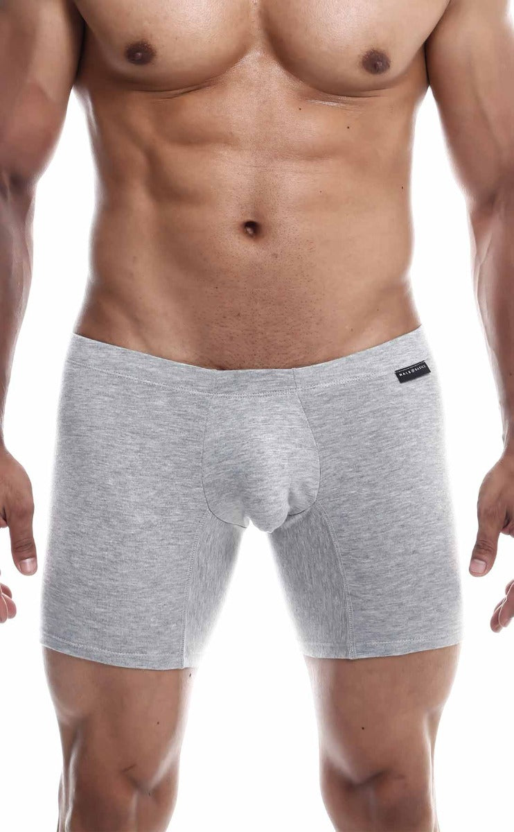 MaleBasics Silver + Boxer Brief in black, gray, and royal colors, showcasing the soft fabric and comfortable waistband.