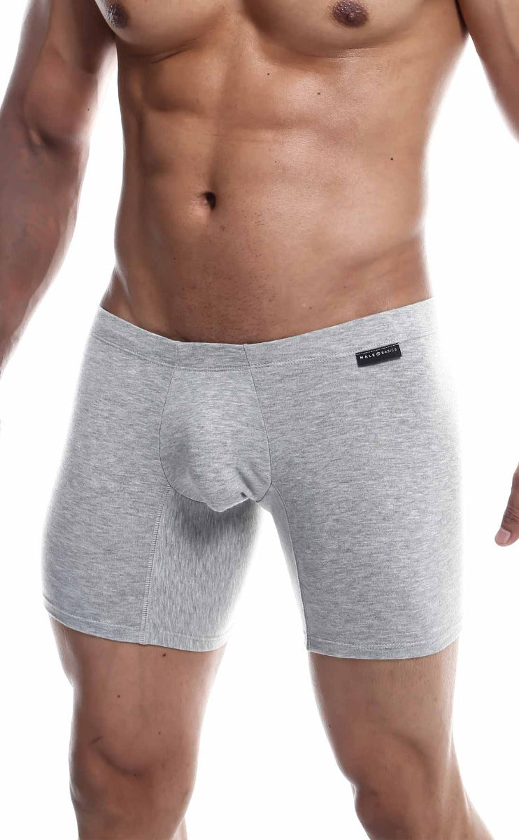 MaleBasics Silver + Boxer Brief in black, gray, and royal colors, showcasing the soft fabric and comfortable waistband.