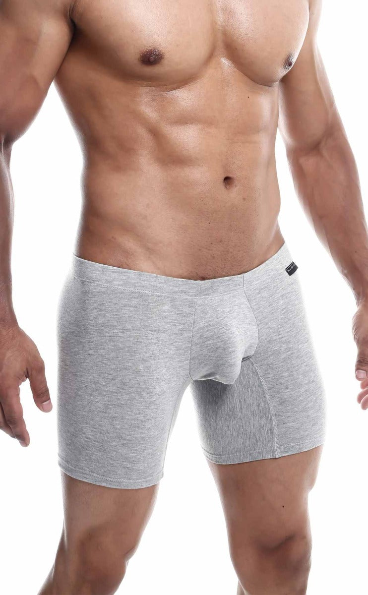 MaleBasics Silver + Boxer Brief in black, gray, and royal colors, showcasing the soft fabric and comfortable waistband.