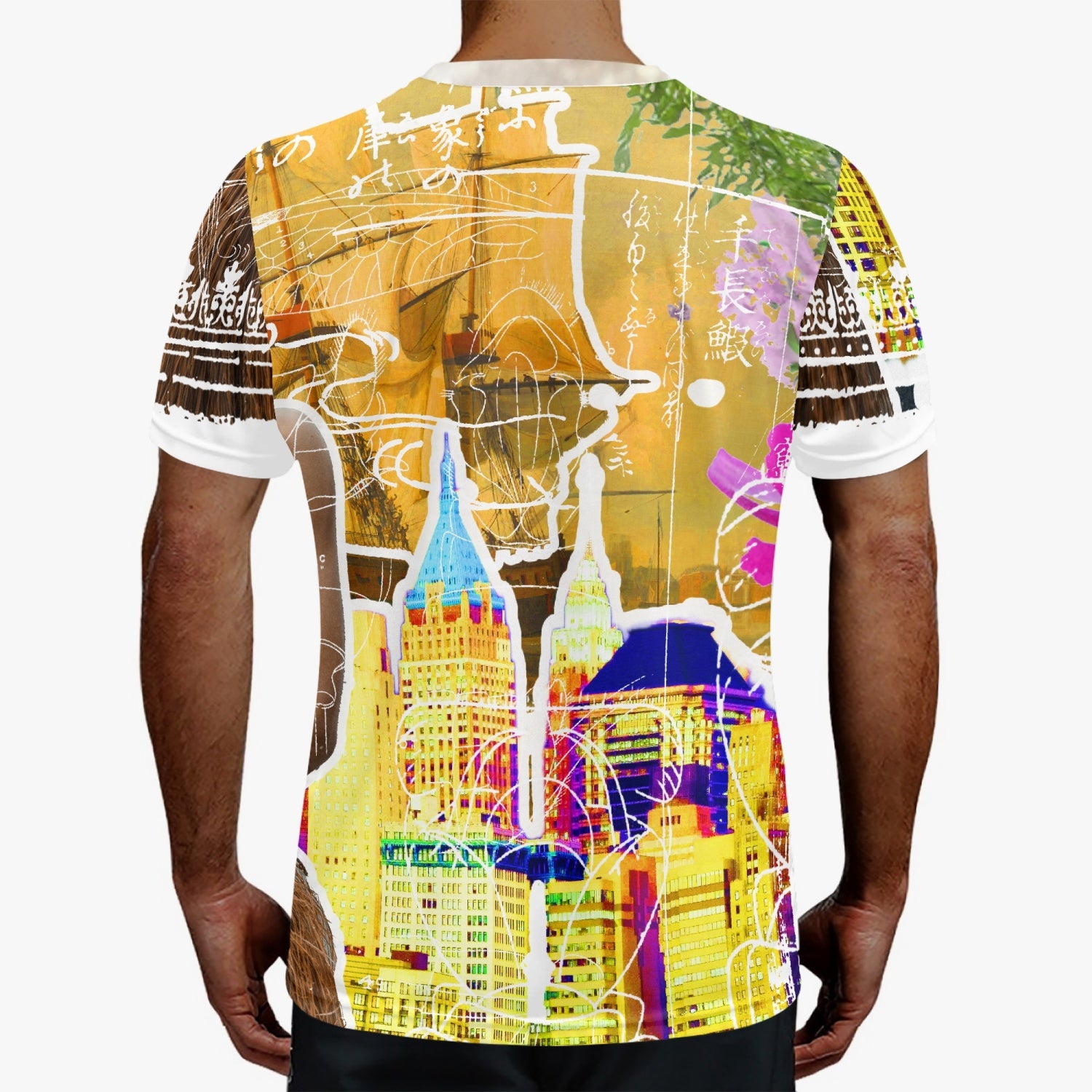 A vibrant 749 Soccer Jersey featuring an all-over print design, made from moisture-wicking polyester, ideal for athletes.