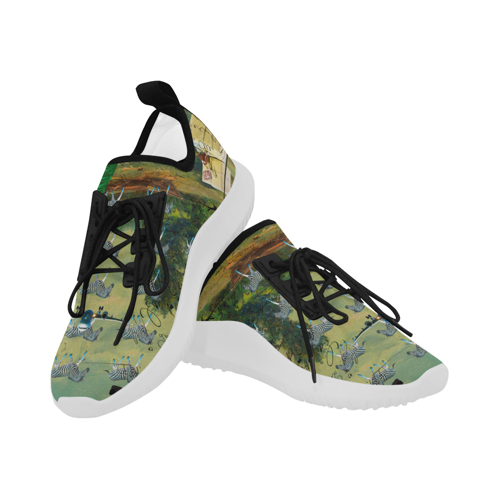 A PACKAGE FOR THE ZEBRAS Ultra Light All Over Print Running Shoes showcasing a vibrant design and lightweight construction.