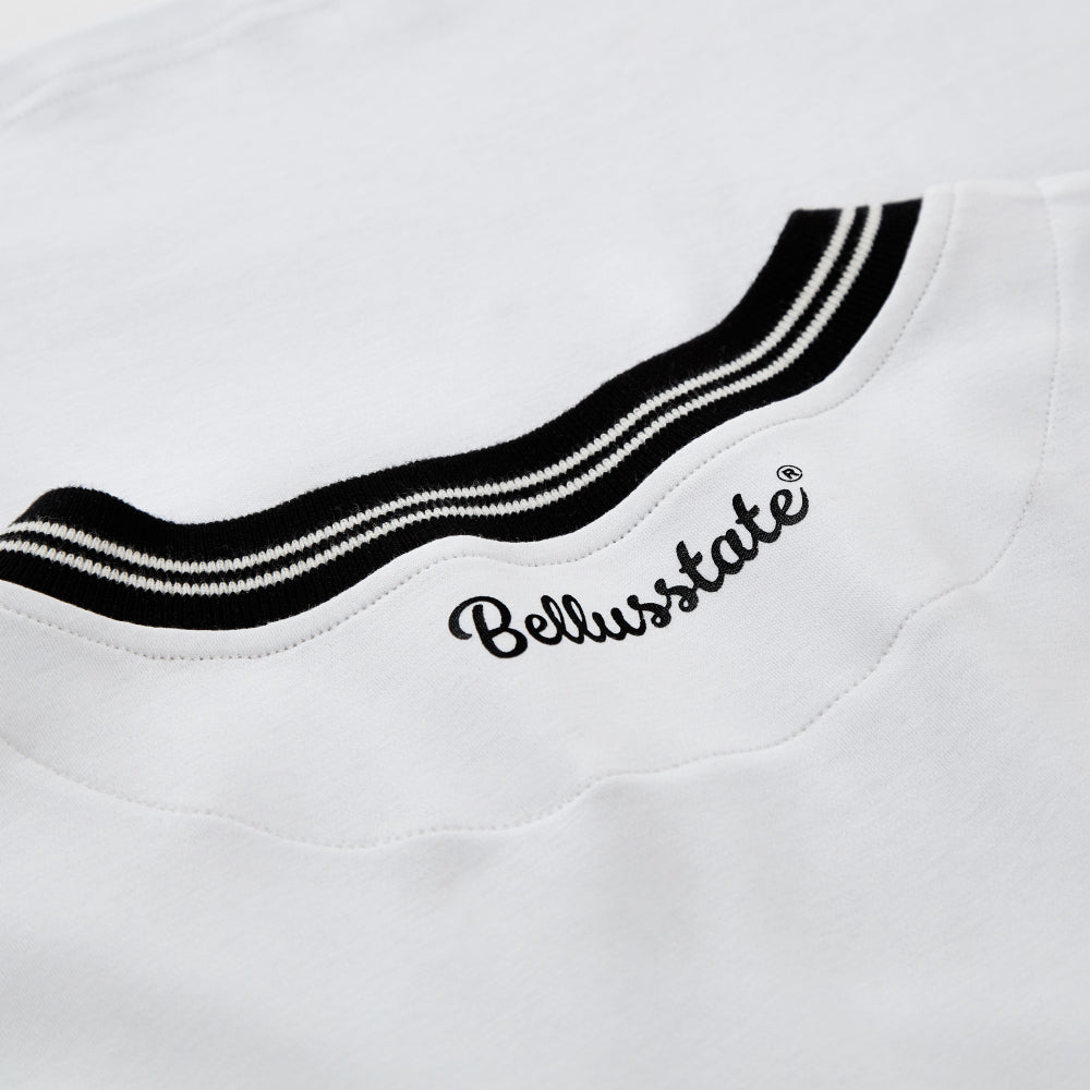 Ace Of Spades V-neckline Cotton Unisex T-shirt featuring a classic design, soft white cotton fabric, and stylish ribbed detailing.