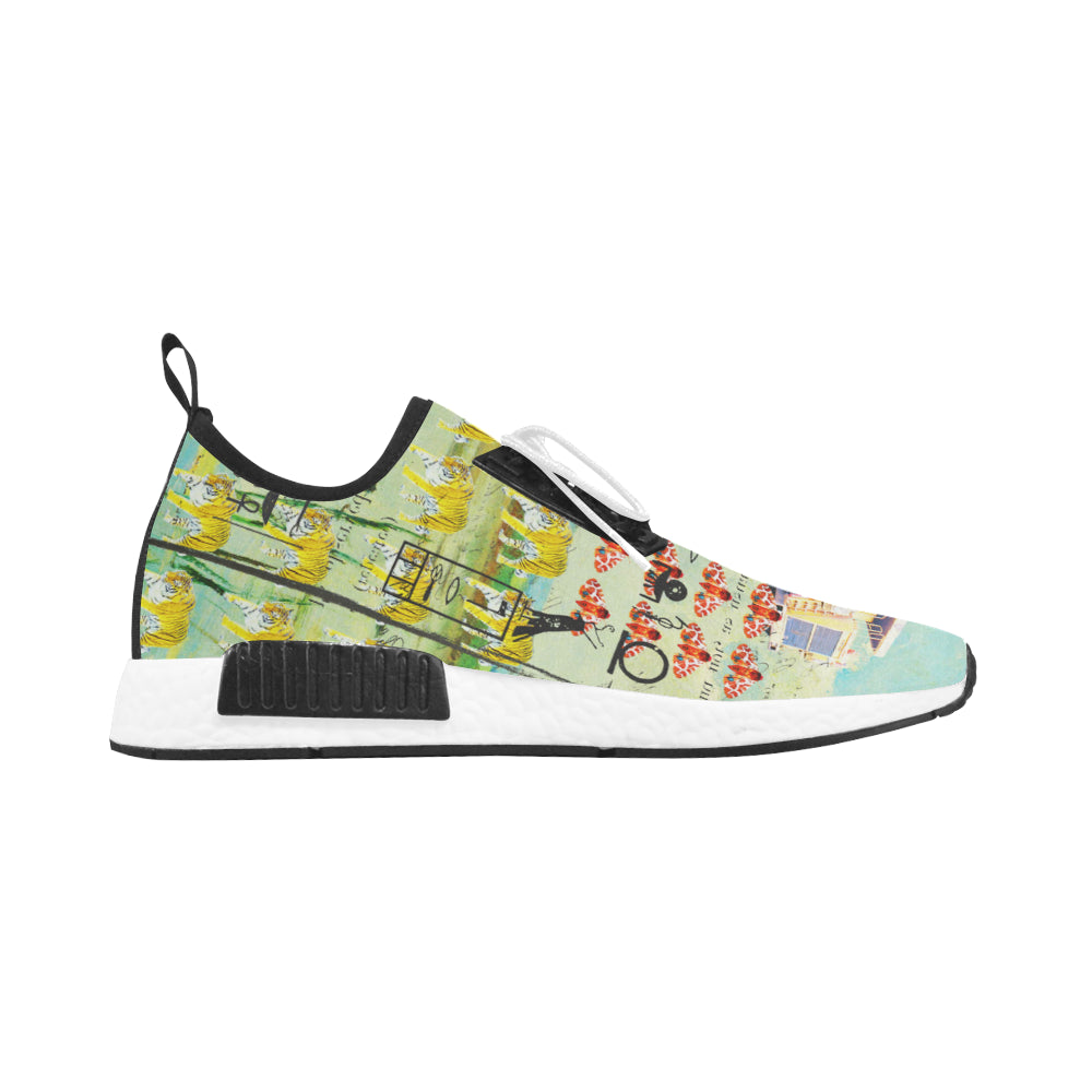Stylish women's all over print running shoes with breathable mesh and durable sole.