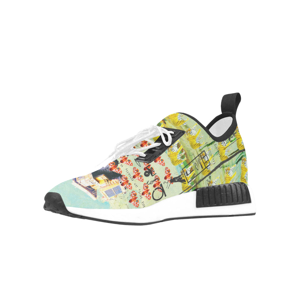 Stylish women's all over print running shoes with breathable mesh and durable sole.