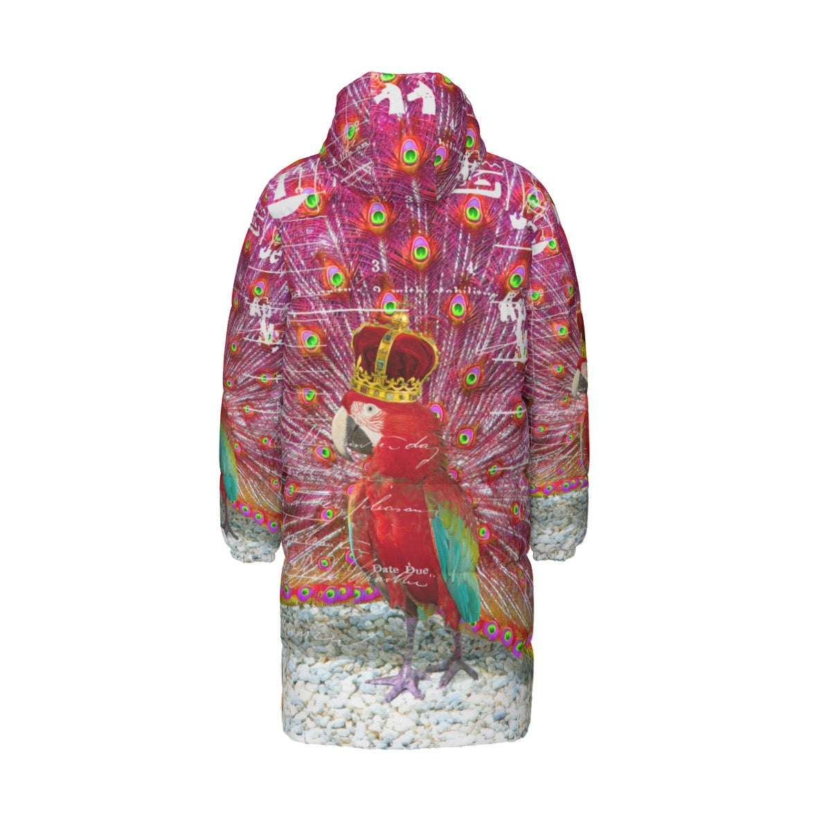 ANIMAL MIX - THE KING II X THE CONCERT II All-Over Print Unisex Long puffer jacket featuring vibrant collage print and durable windproof shell.