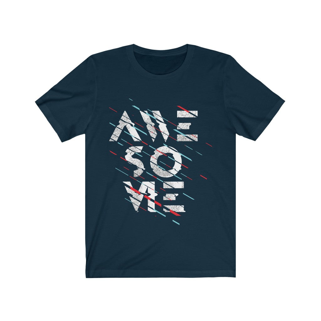 Awesome Text Graphic Design T-Shirt made of soft cotton, featuring a bold vinyl print, suitable for unisex wear.