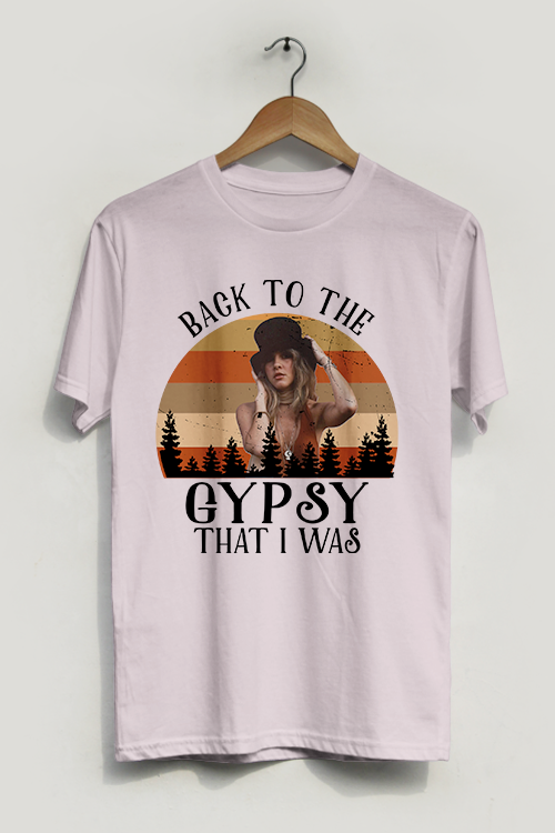 Back to the Gypsy That I Was T-Shirt in soft ring-spun cotton, featuring a stylish unisex design.