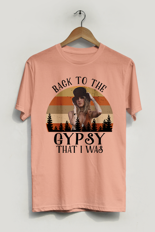 Back to the Gypsy That I Was T-Shirt in soft ring-spun cotton, featuring a stylish unisex design.