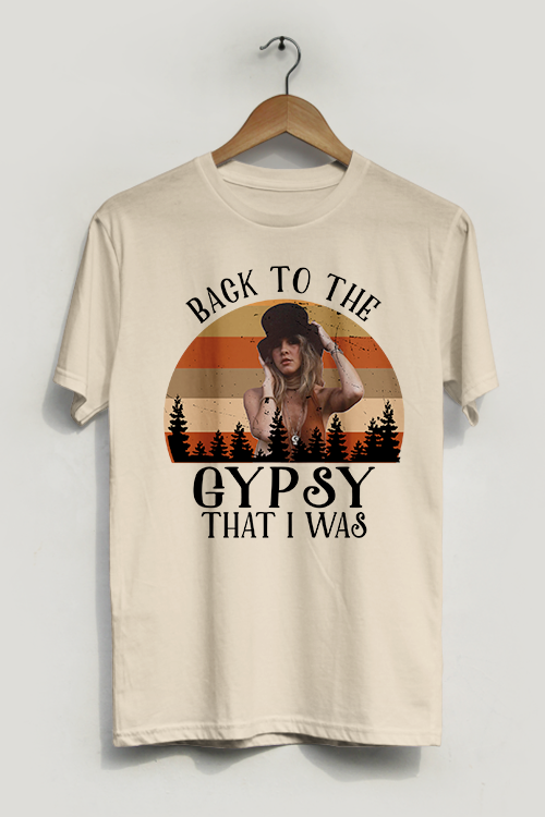 Back to the Gypsy That I Was T-Shirt in soft ring-spun cotton, featuring a stylish unisex design.