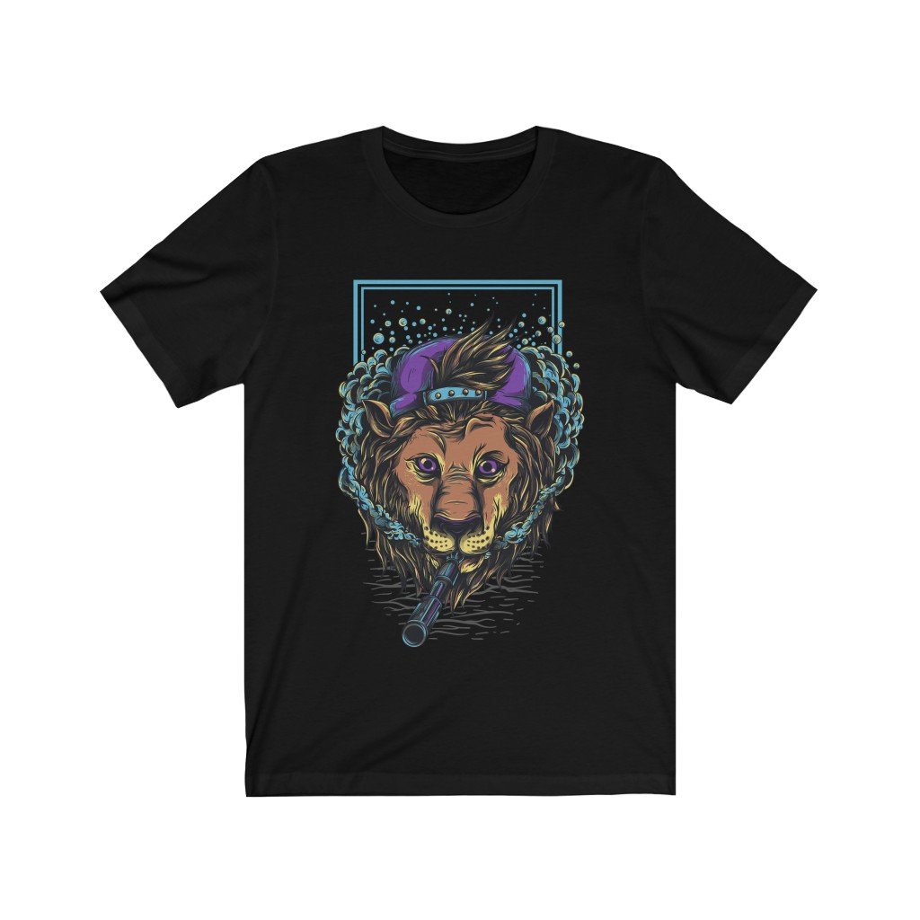 Badboy Lion Gangster T-shirt featuring a bold lion graphic, made from 100% soft cotton, designed for unisex wear.