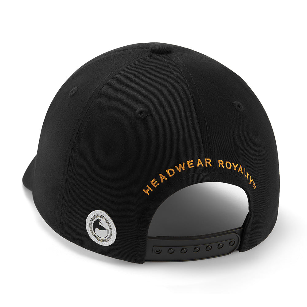 Bellusstate Motif Cotton Twill Snapback Baseball Cap in white with 3D logo embroidery and adjustable snapback closure.