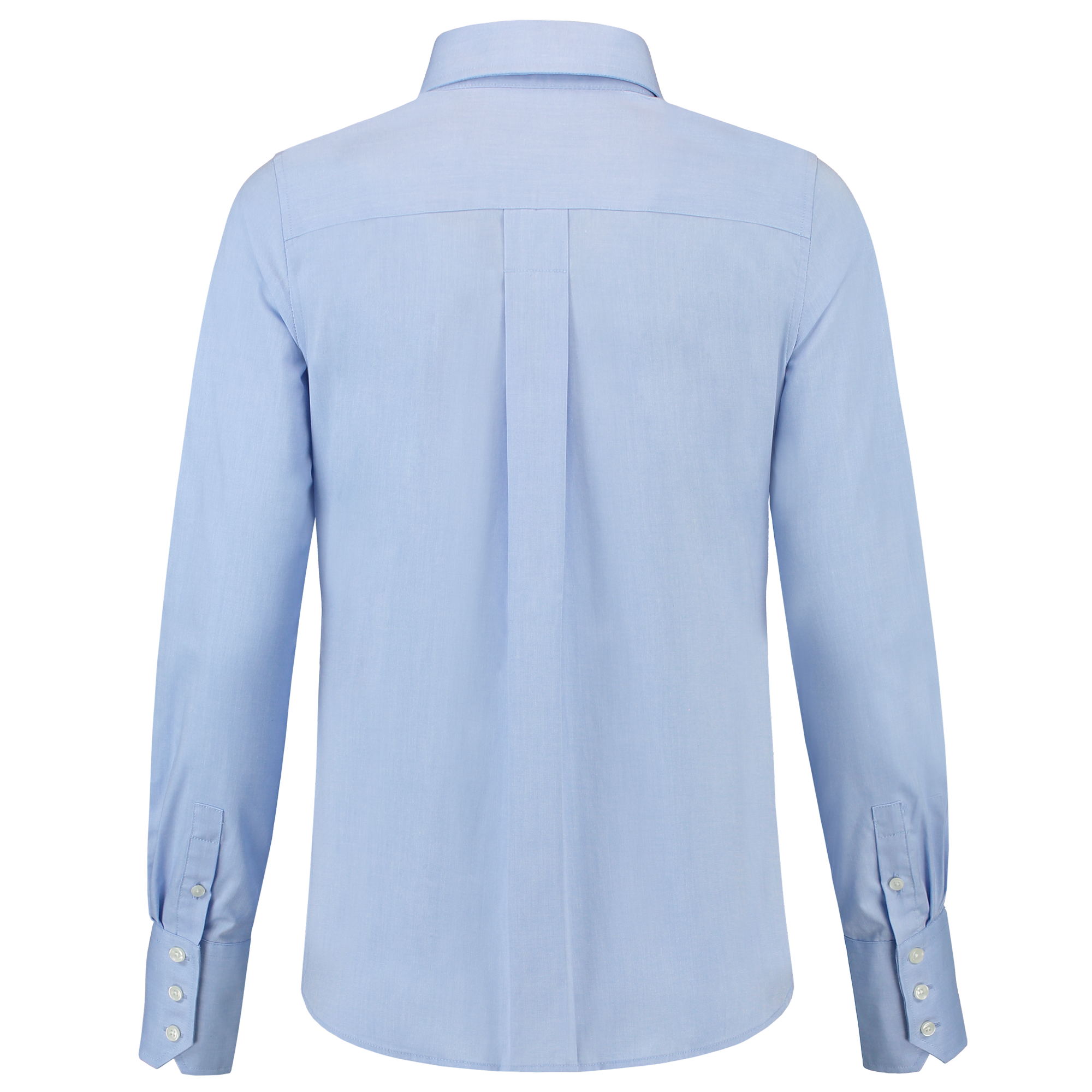 Bluse Basis in Weiß und Hellblau, aus hochwertigem Mischgewebe, ideal für körperlich schwere Arbeit.