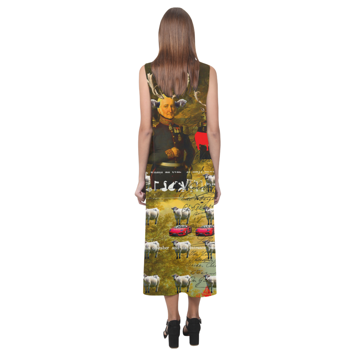 BOVINE Sleeveless Dress featuring vibrant colors and a classic fit, perfect for summer wear.