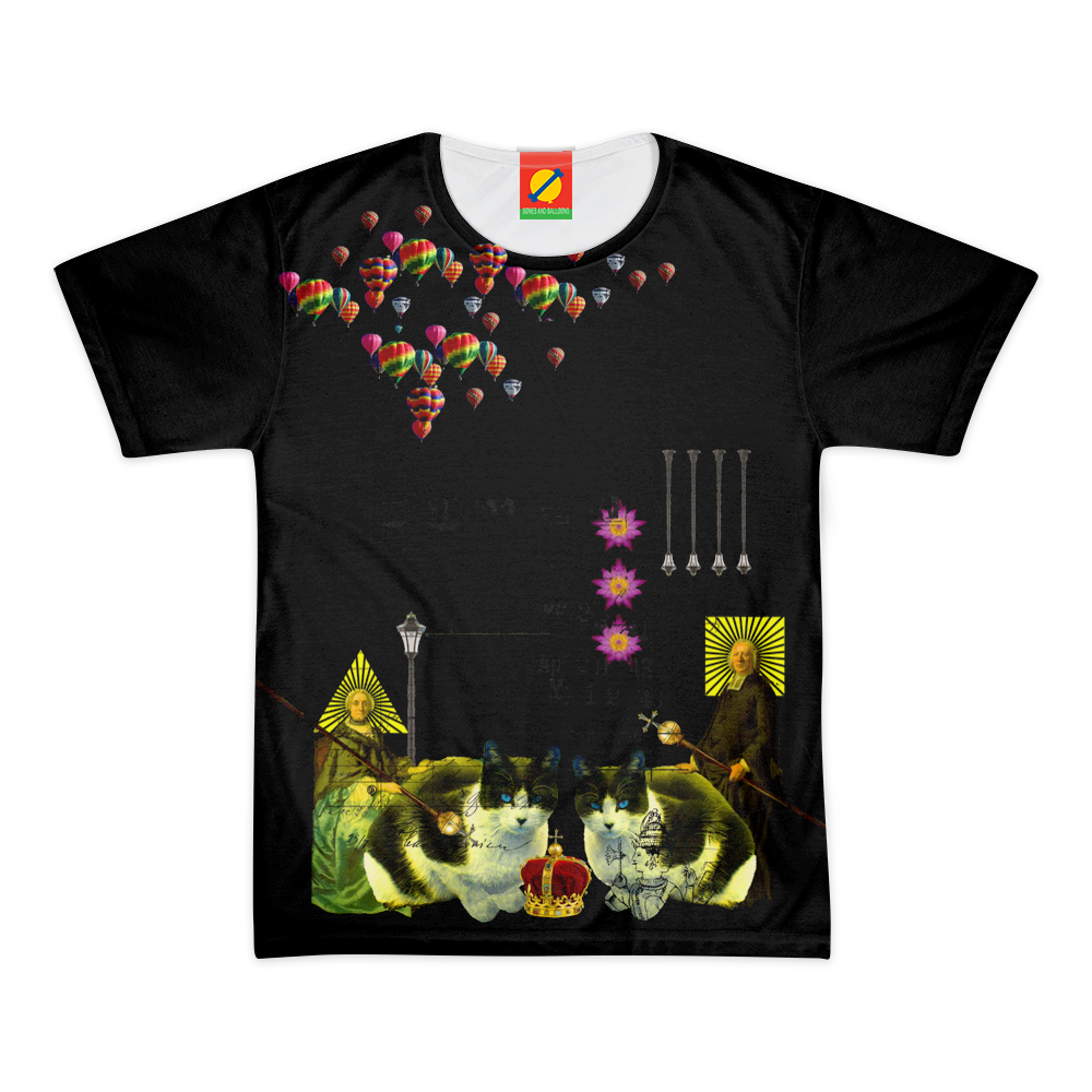 BY THE CASTLE III Women's All Over Print Tee showcasing vibrant colors and unique design, made from 100% cotton.