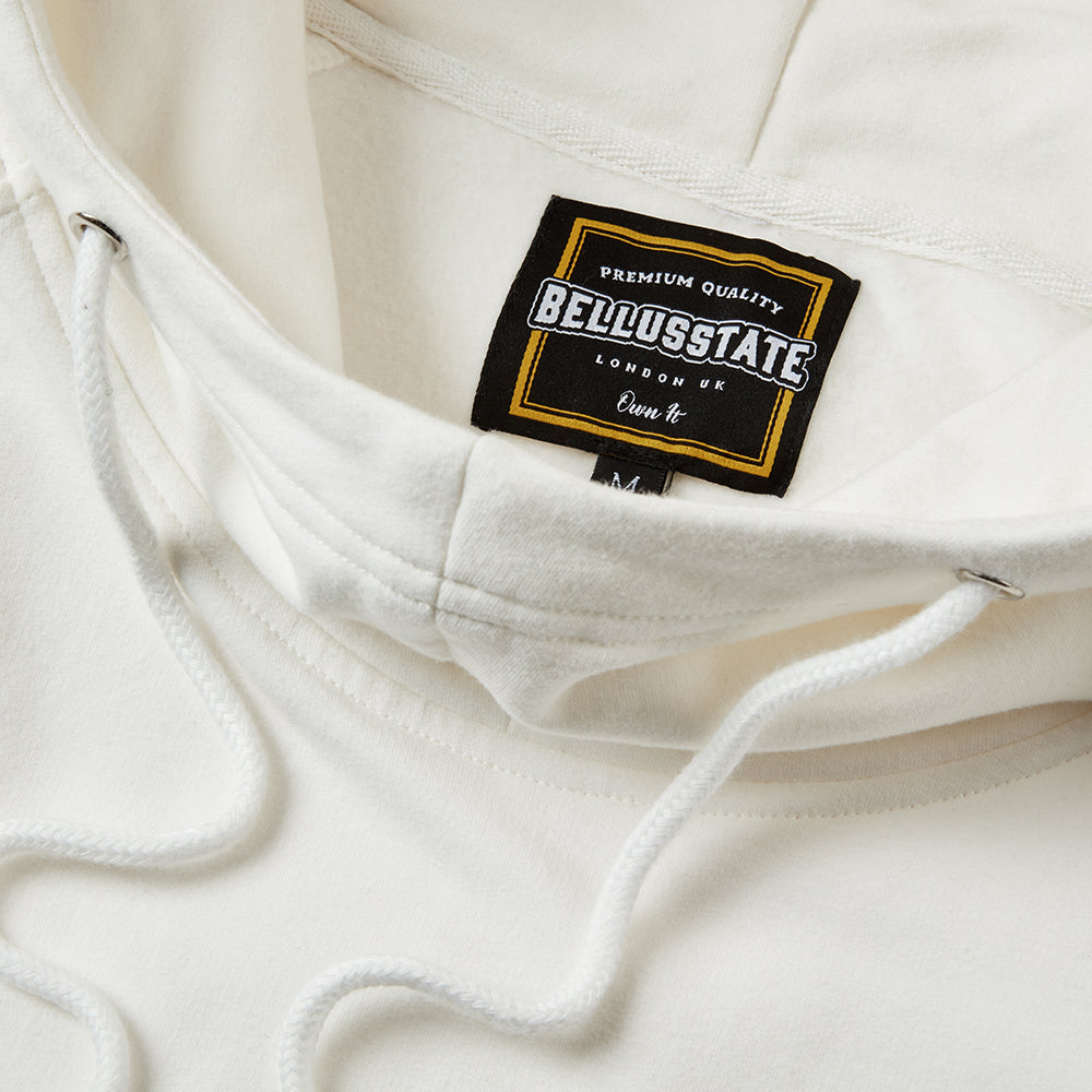 Cotton unisex hoodie featuring Jamaica Hanzi logogram with raised printing, showcasing a stylish and comfortable design.