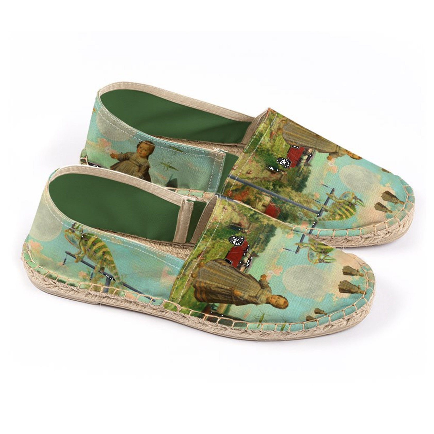 DANDELIONS Unisex All Over Print Espadrilles showcasing vibrant colors and unique design, perfect for summer wear.
